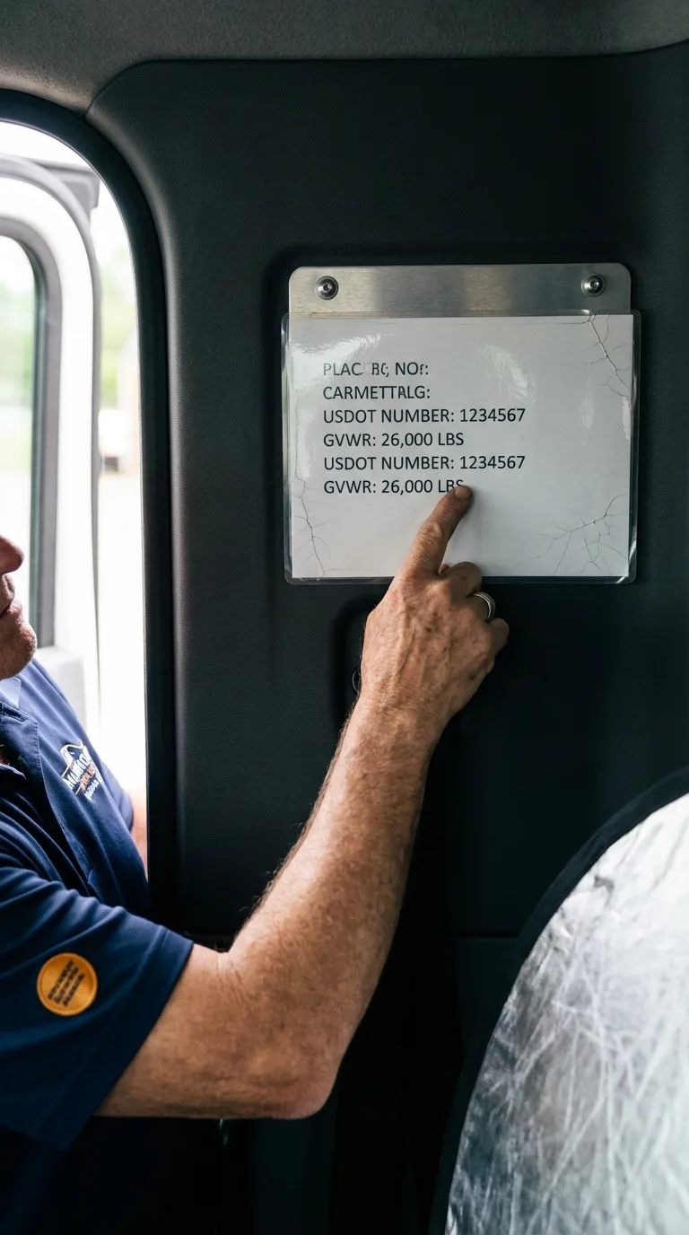 USDOT licensing placard verification in Maricao